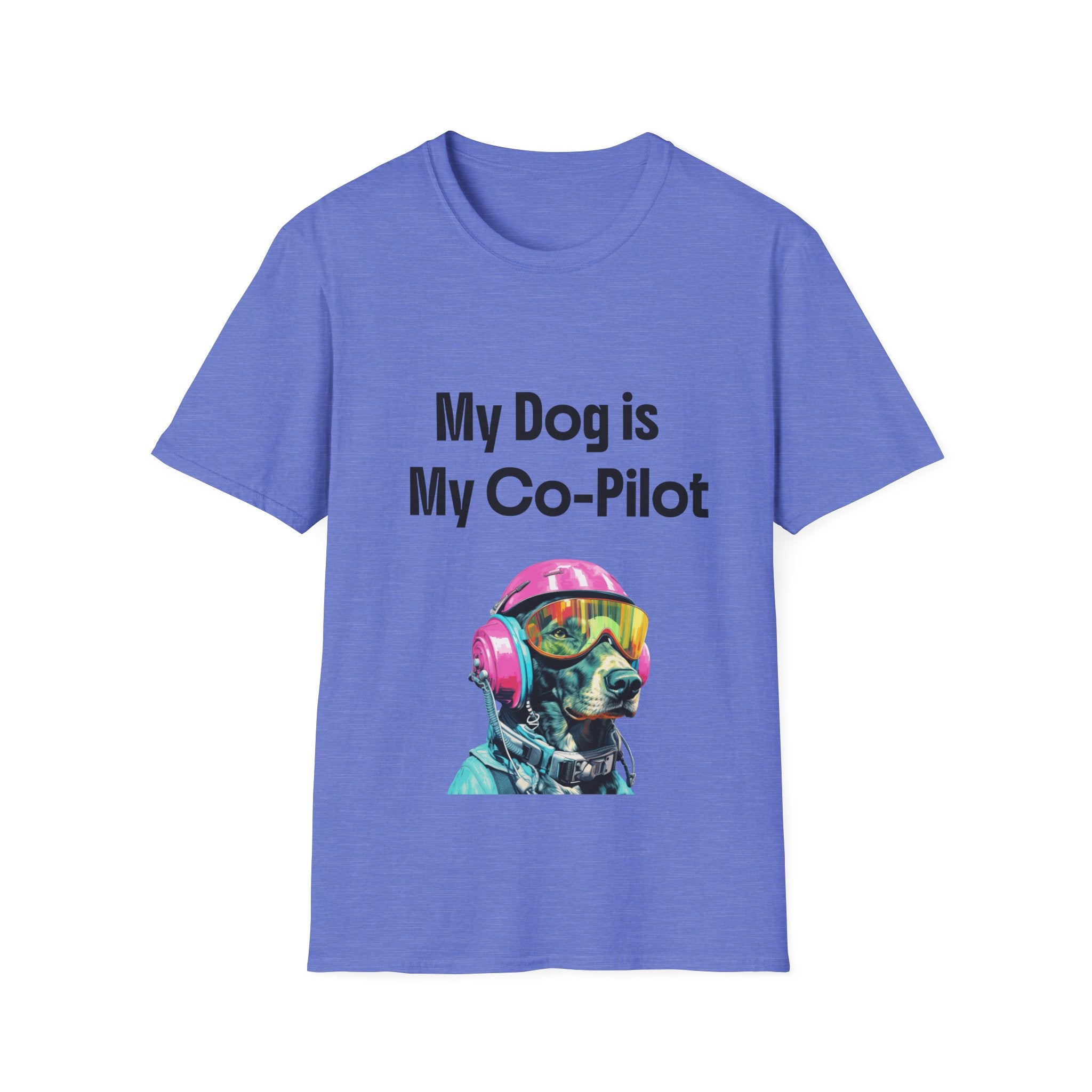 Dog Co-Pilot Unisex Softstyle T-Shirt