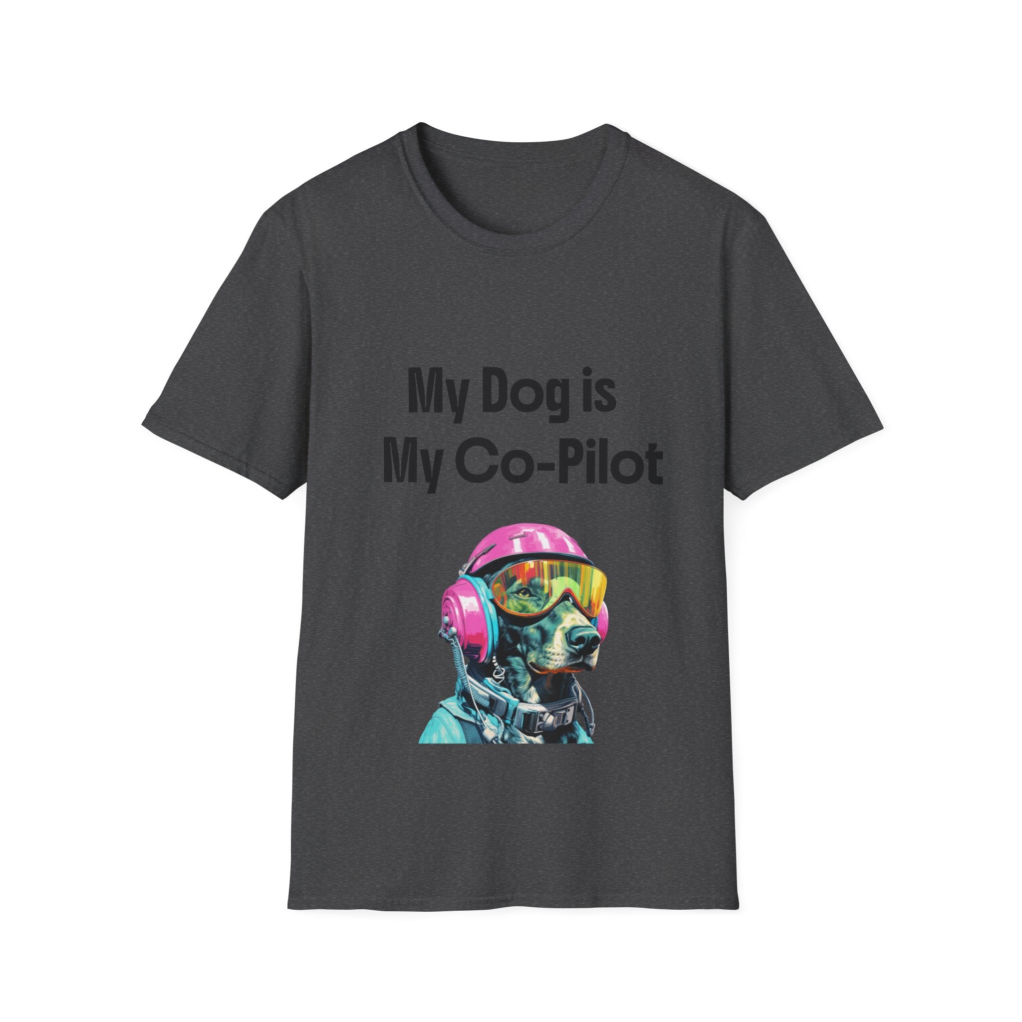 Dog Co-Pilot Unisex Softstyle T-Shirt